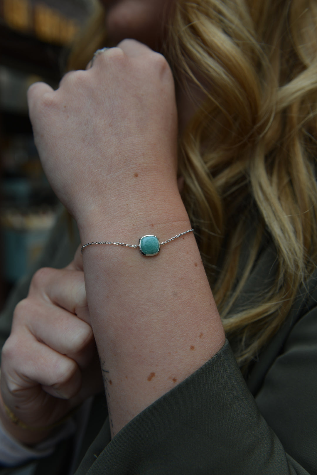 Bracelet Argent 925 & Amazonite Astrid
