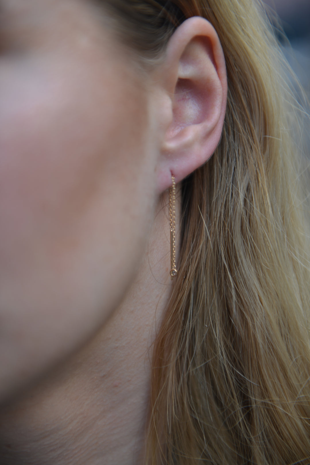 Boucles d'oreilles Plaqué Or pendantes chainettes & OZ Mally