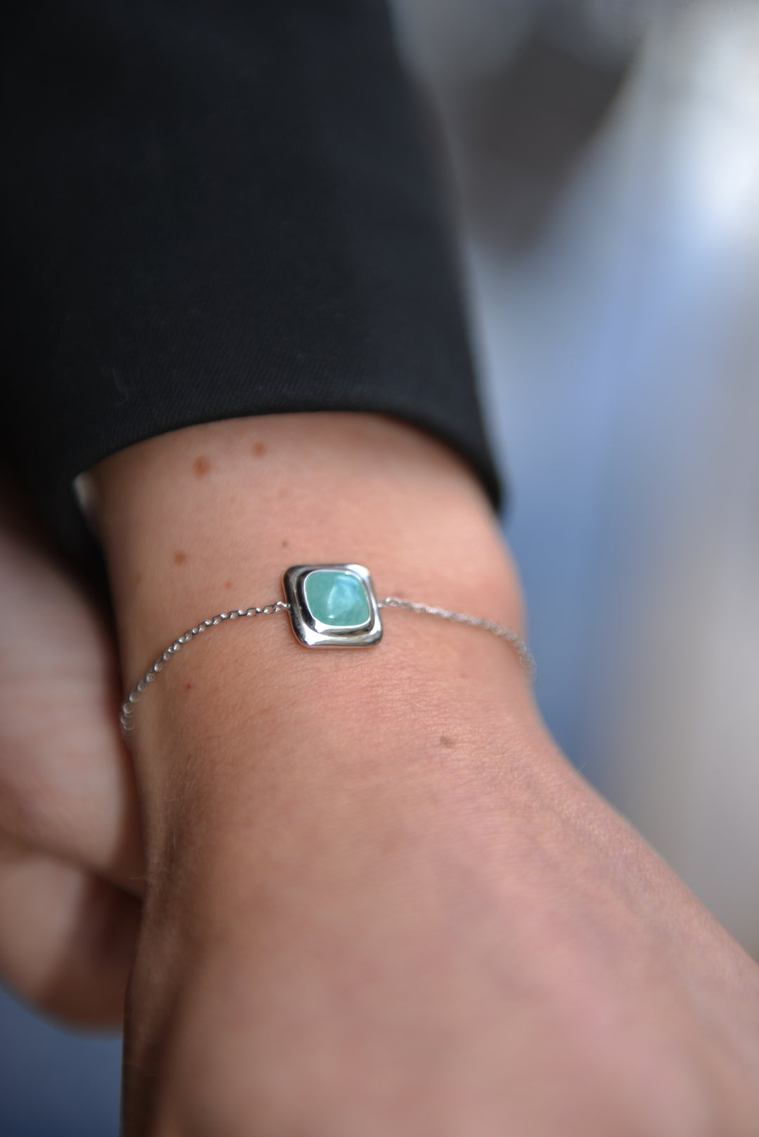 Bracelet Argent 925 & Amazonite Astrid