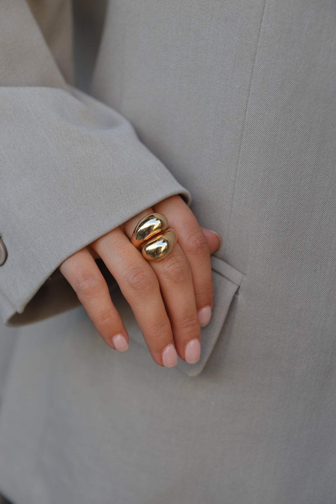 Bague plaqué or Paloma