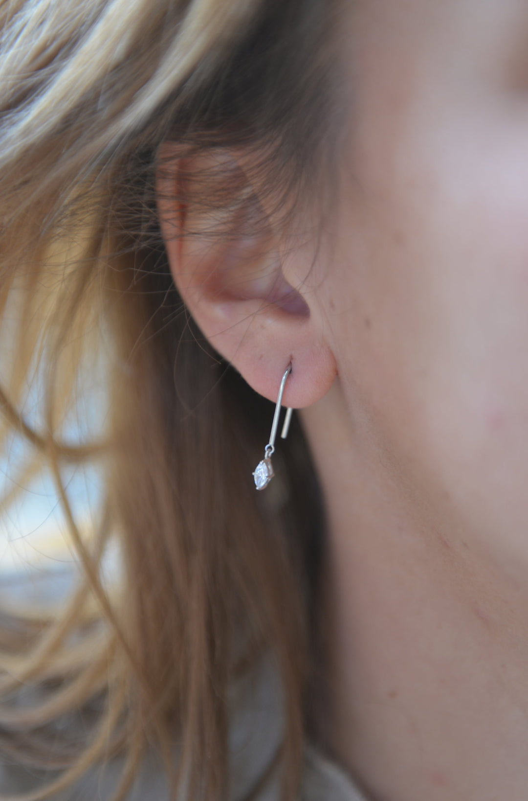 Boucles d'oreilles Argent 925 & Oz pampille Mahana