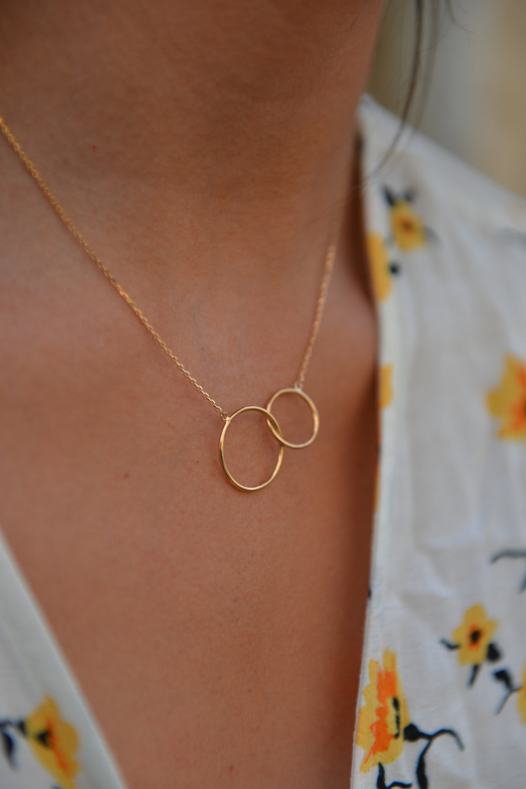 Collier Plaqué Or cercles entrelacés Oslo