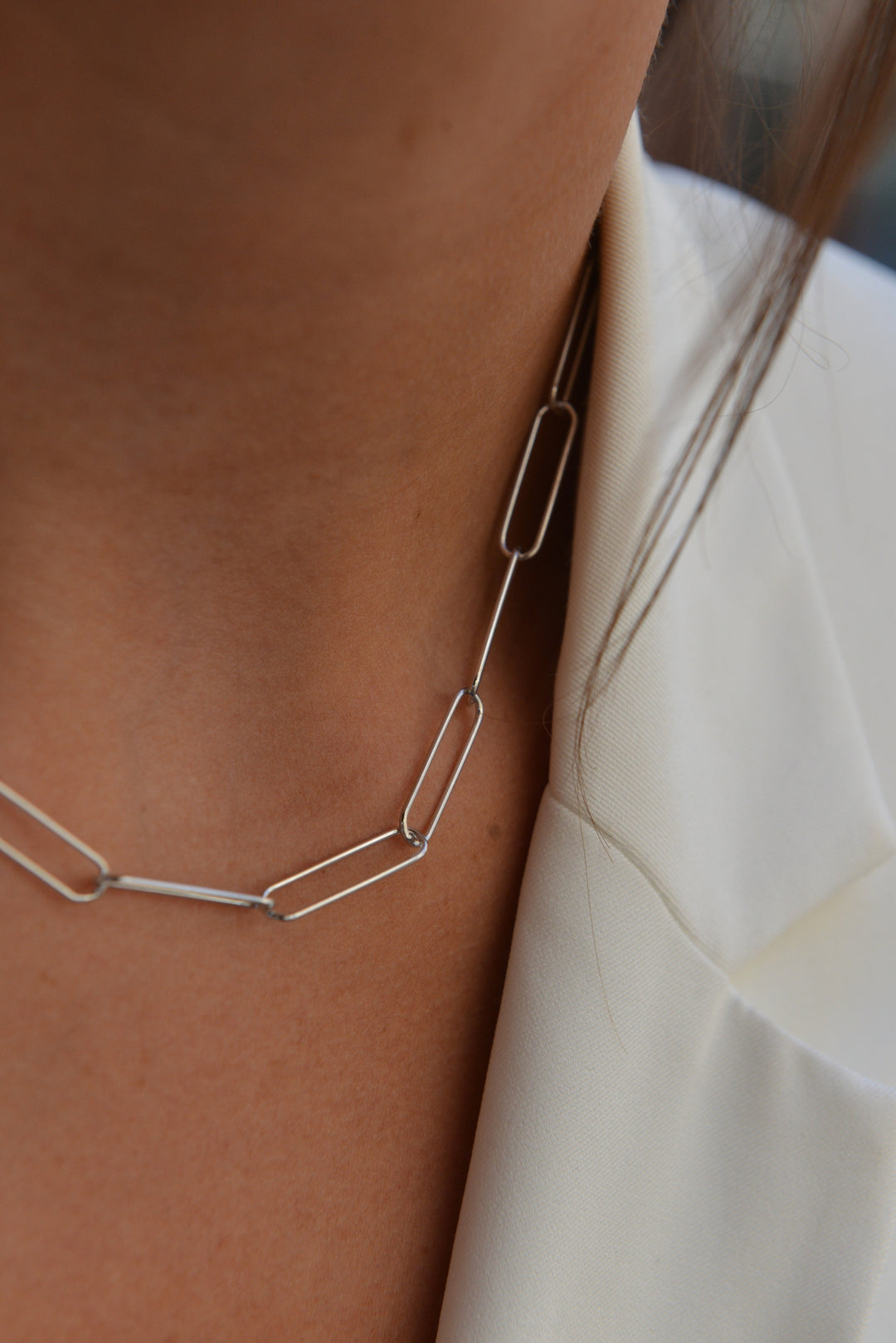 Collier Argent 925 maille trombone Zoé