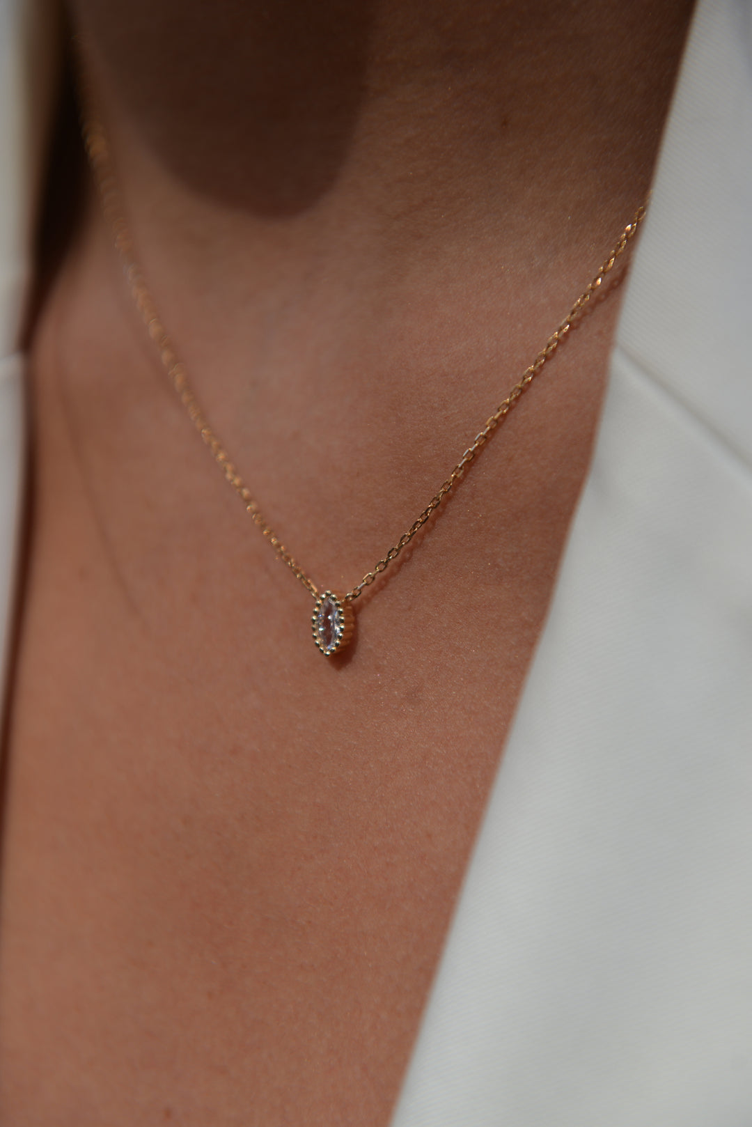 Collier Plaqué Or & OZ Solitaire Joya