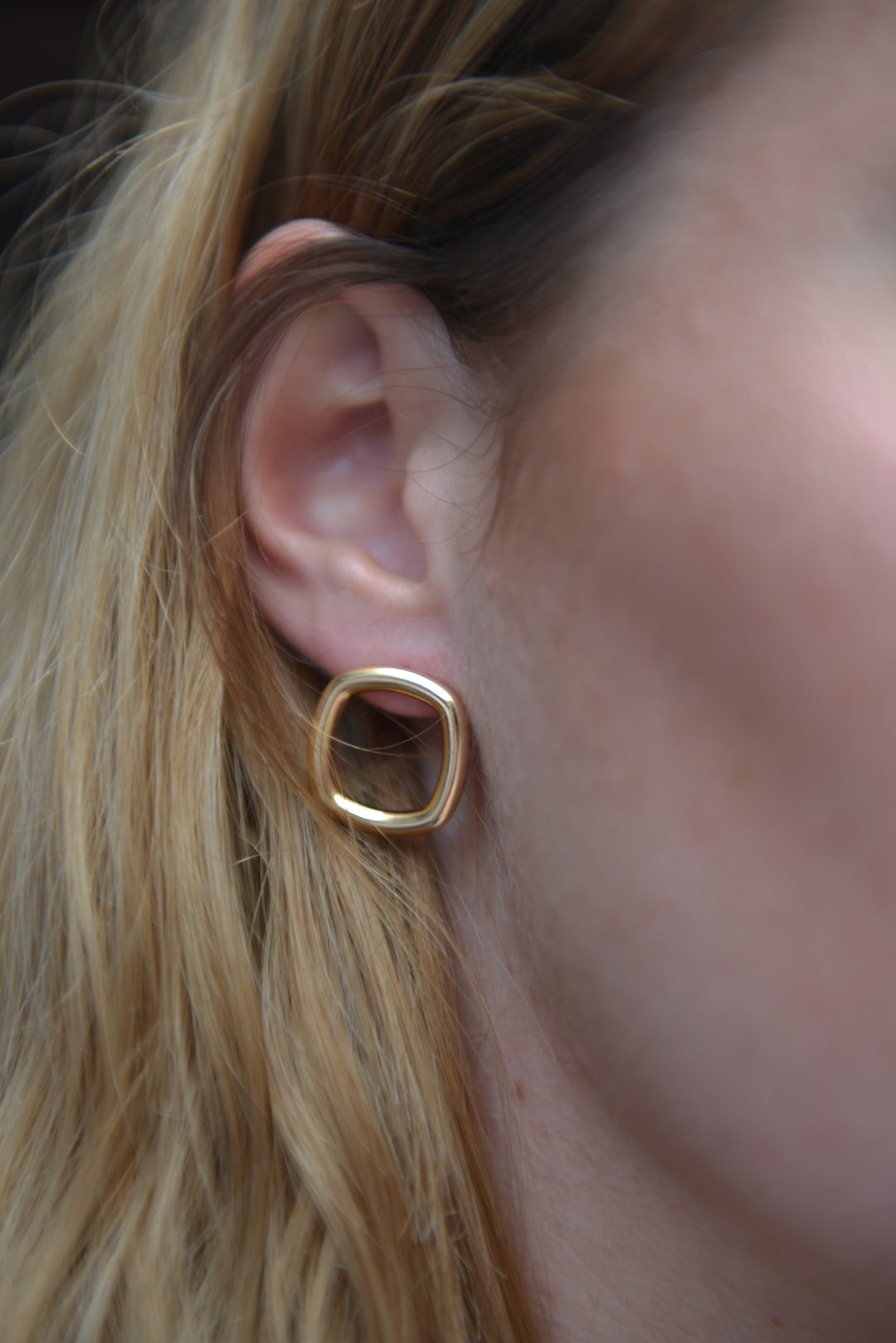 Boucles d'oreilles Plaqué Or puce Agathe