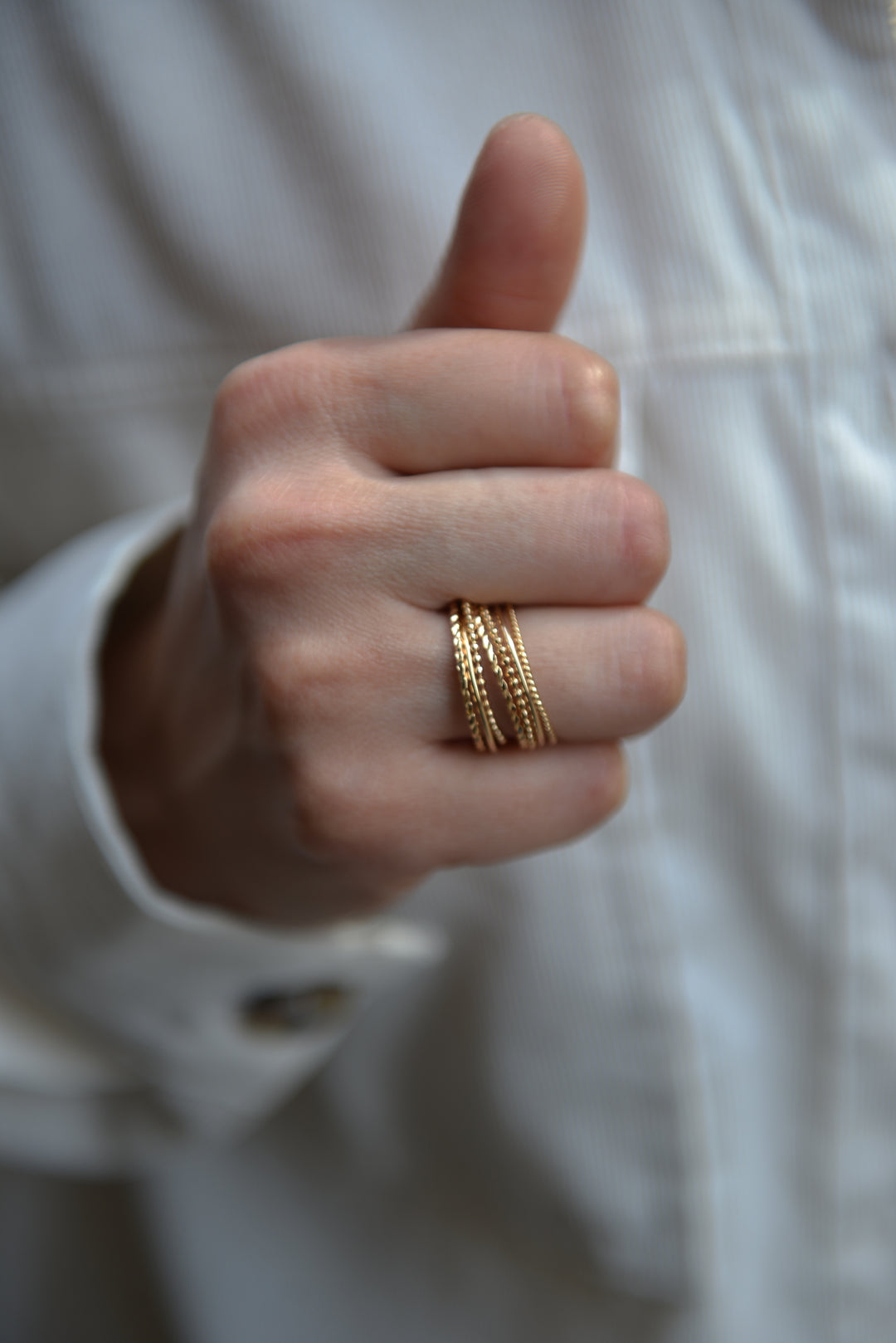 Bague Plaqué Or semainier Phoenix