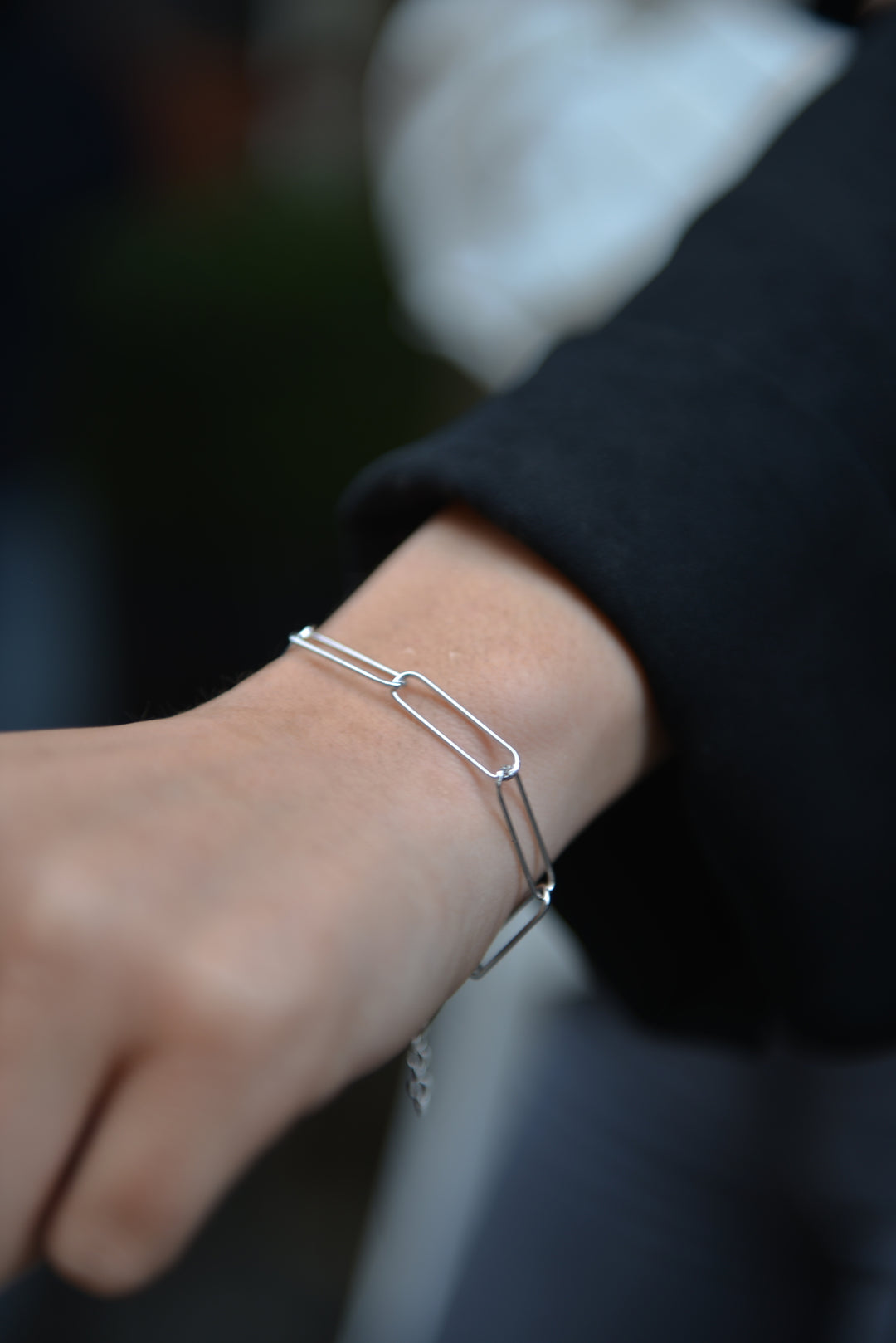 Bracelet Argent 925 maille trombone Zoé