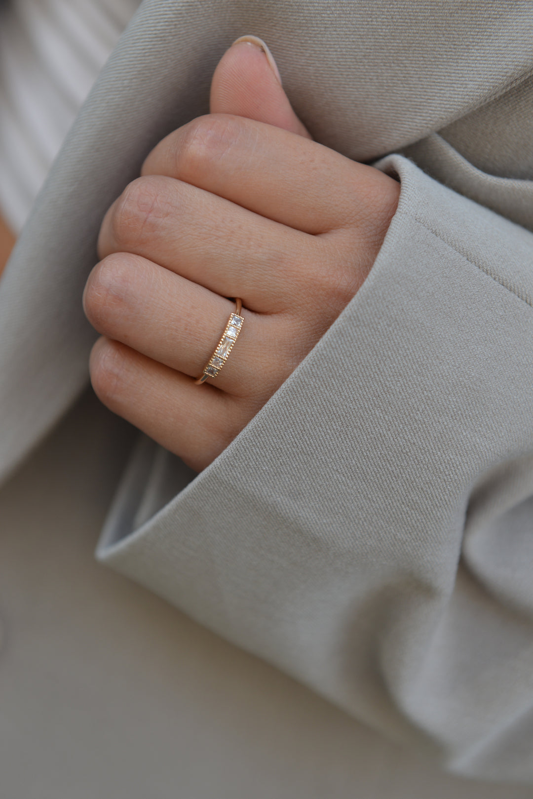 Bague Plaqué or & OZ Abel