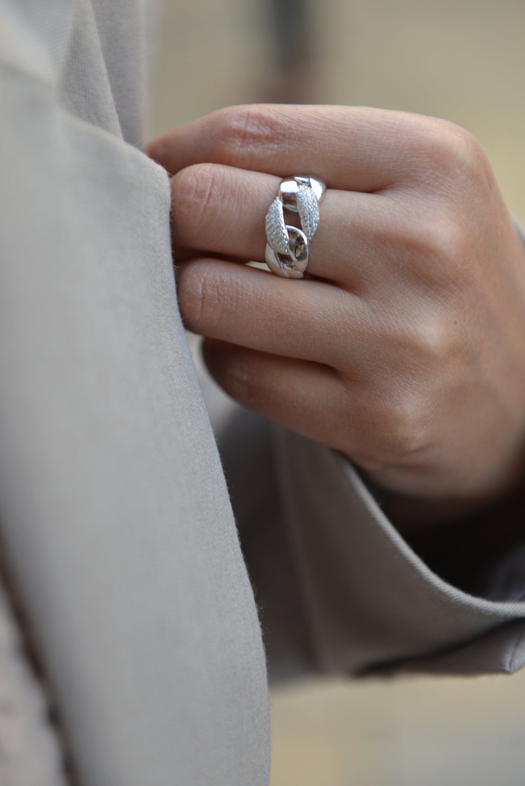 Bague Argent 925 motif tressé Annouck