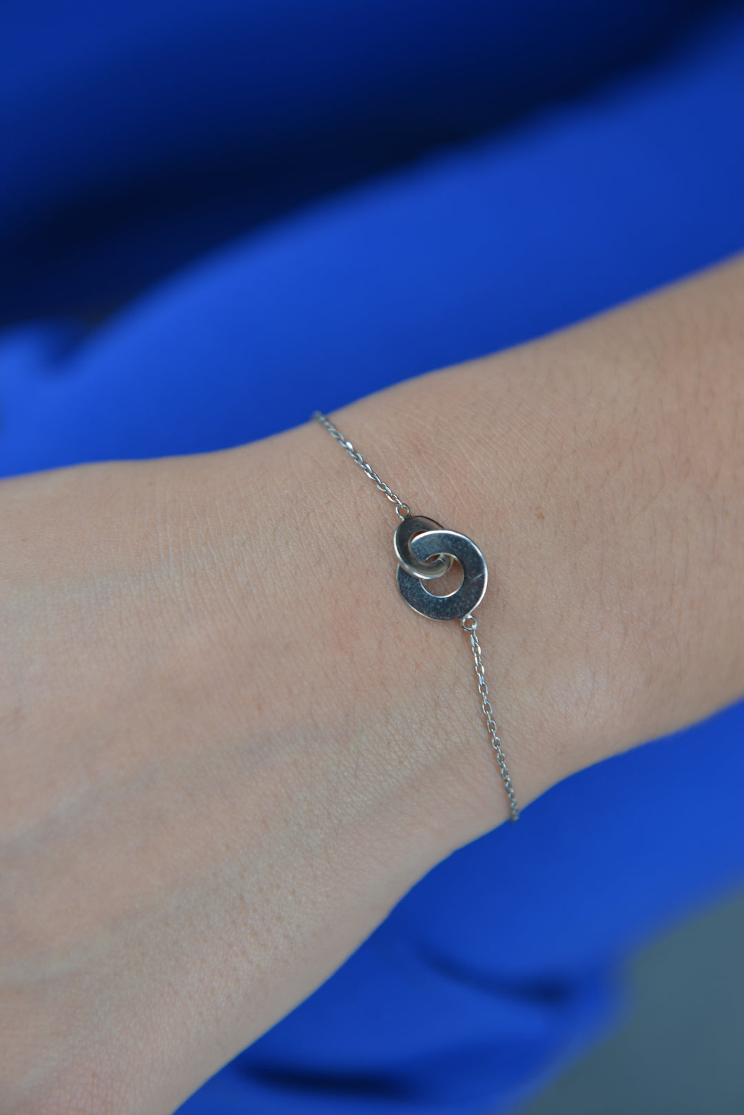 Bracelet Argent 925 cercles entrelacés Hermine