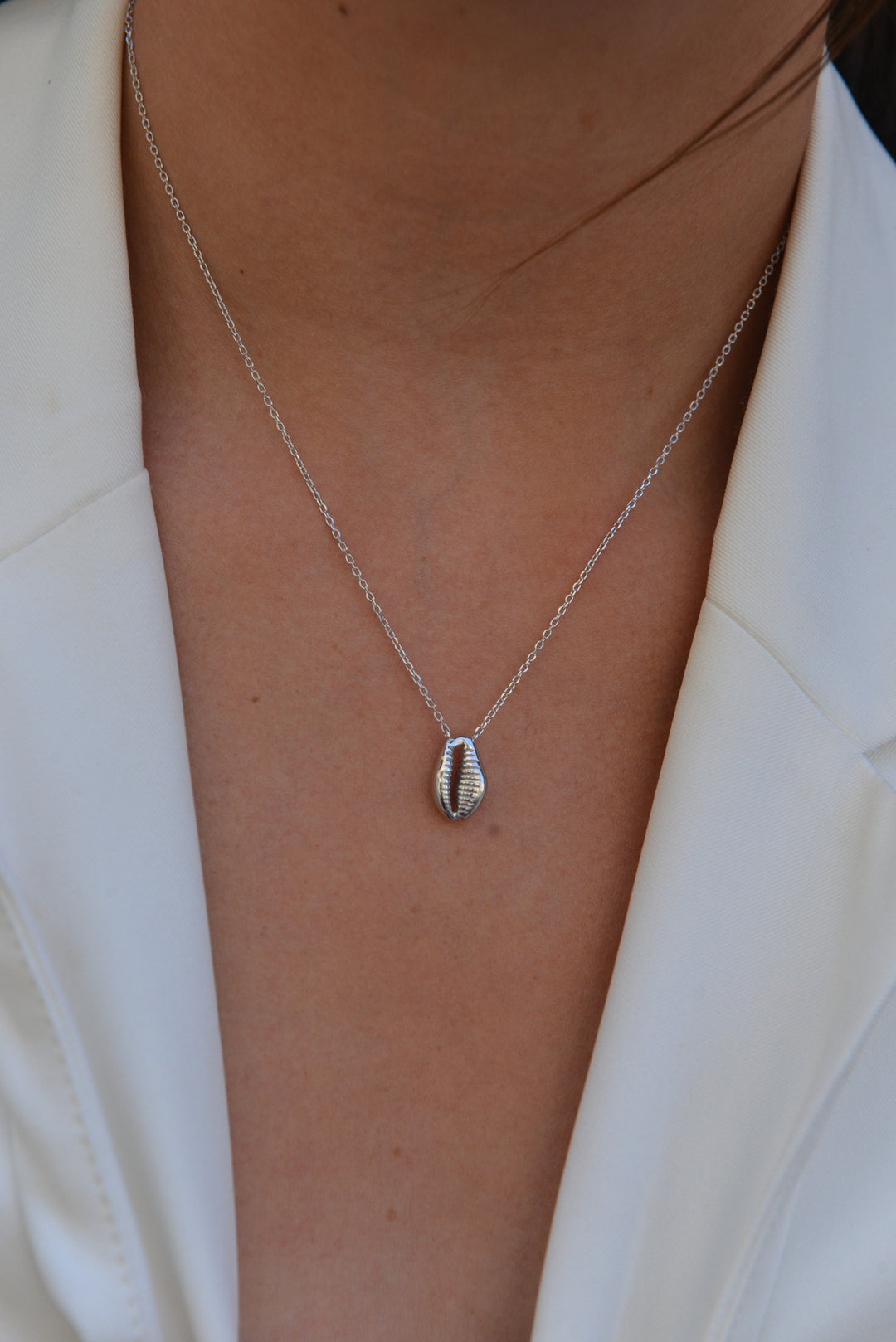 Collier Argent 925 motif coquillage Manille