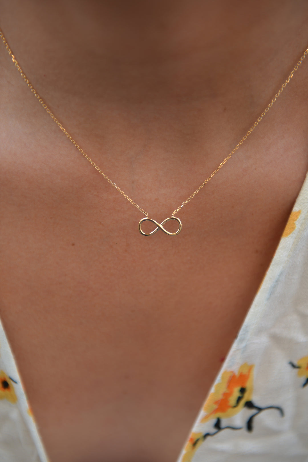 Collier Plaqué Or motif infini