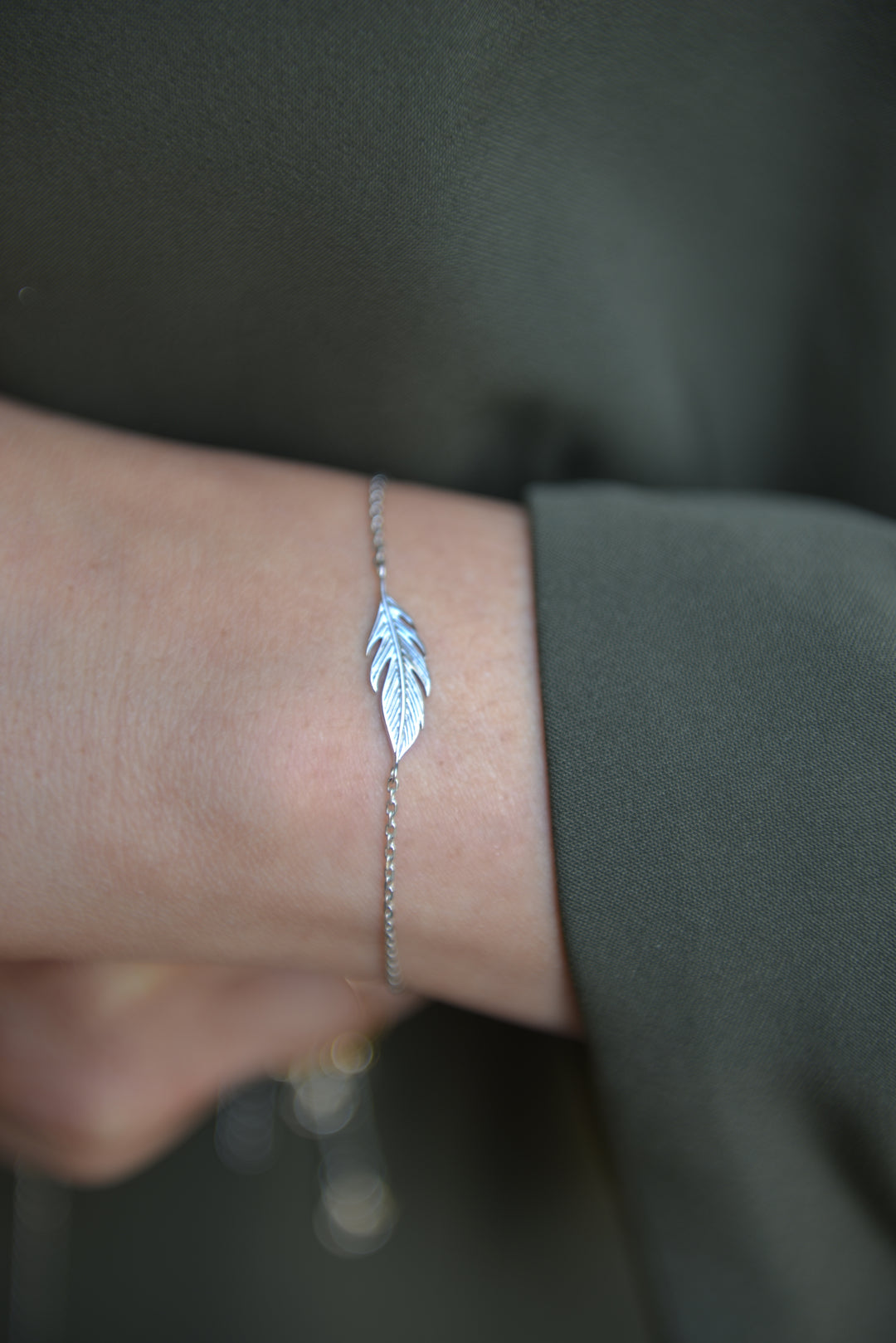 Bracelet Argent 925 Plume