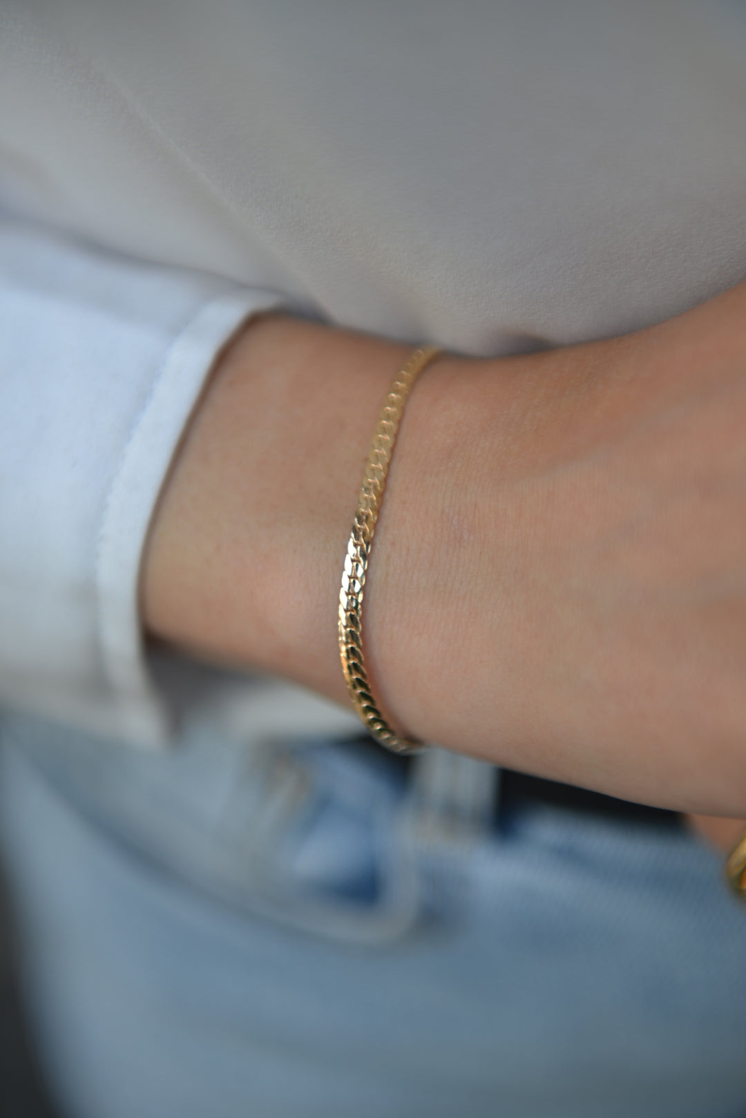 Bracelet Plaqué Or maille Sissy