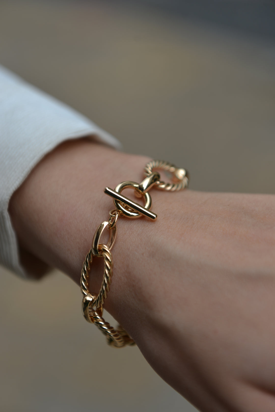 Bracelet Plaqué Or maille torsadée Inaya