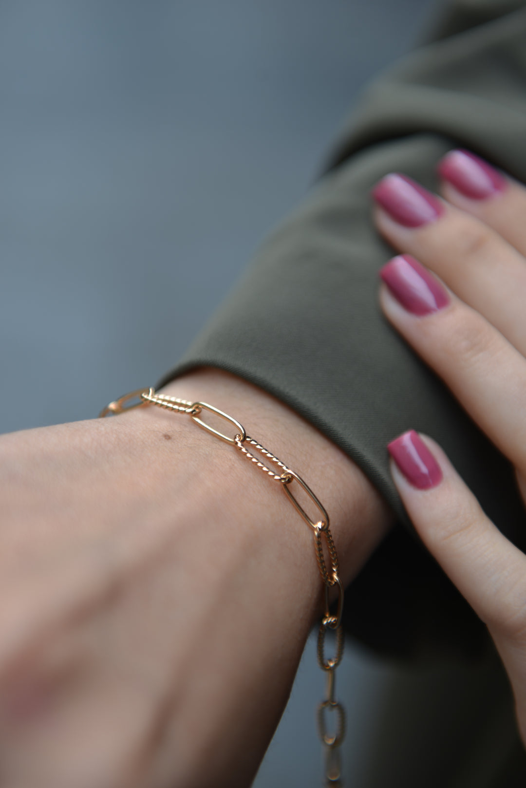 Bracelet Plaqué or maille torsadée Goldy