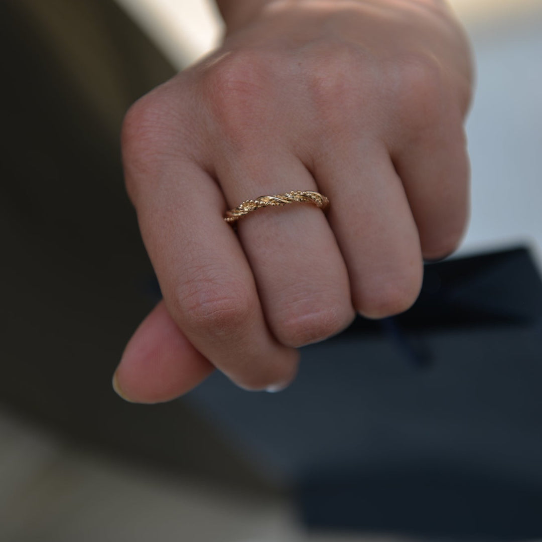 Bague Plaqué Or April