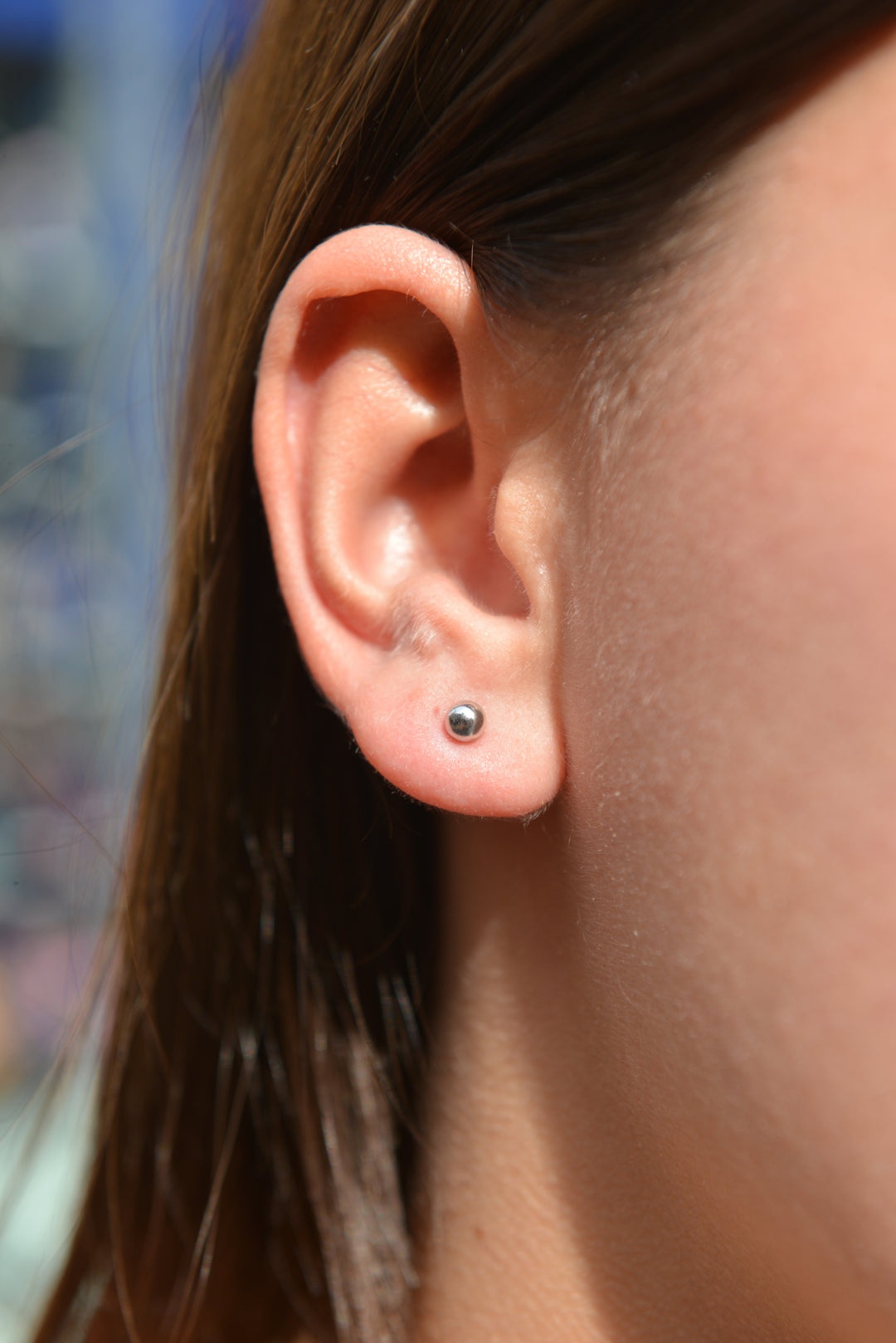 Boucles d'oreilles Argent 925 forme puces boule Savanah