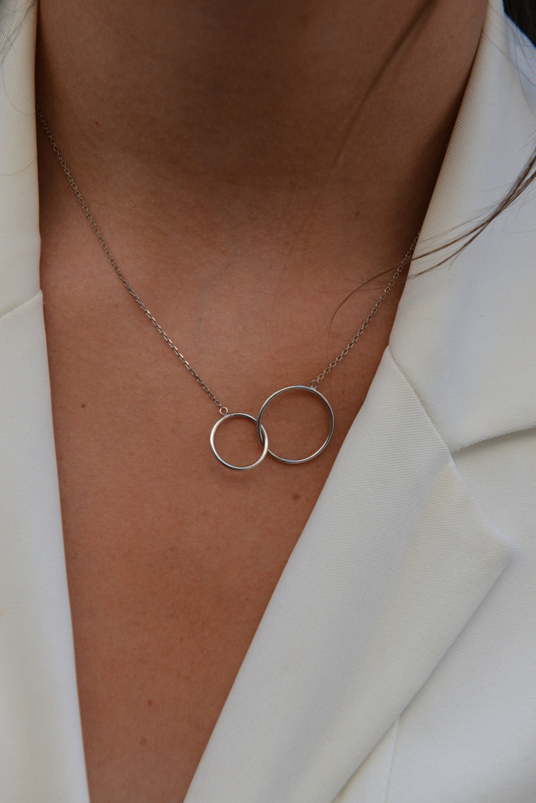 Collier Argent 925 cercles entrelacés Oslo