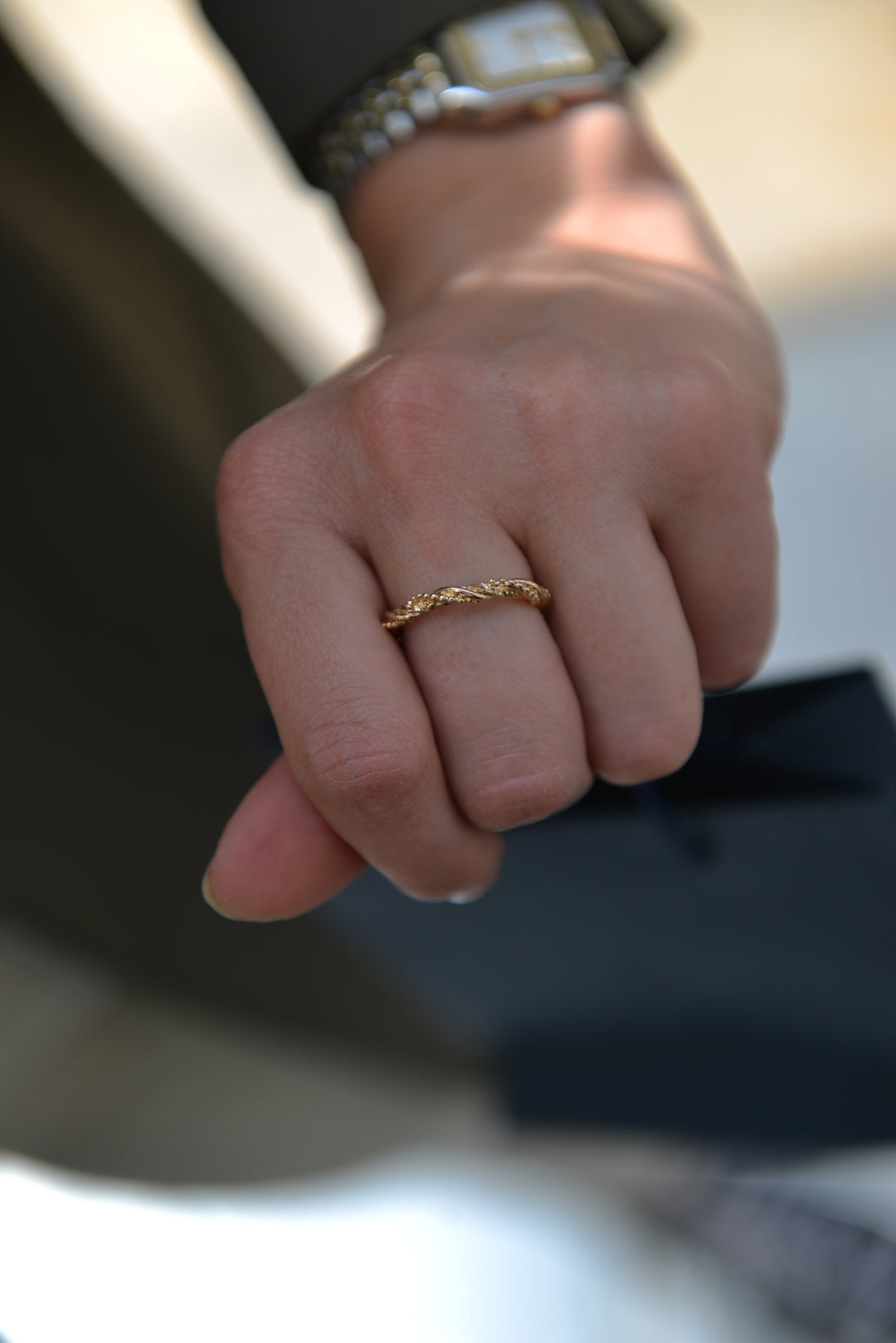Bague Plaqué Or April