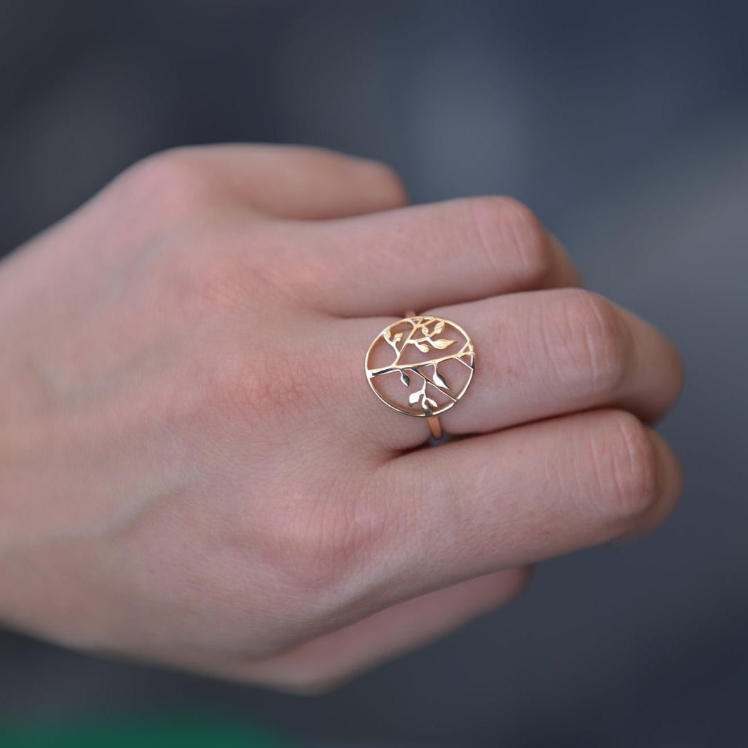Bague Plaqué Or arbre de vie Viva