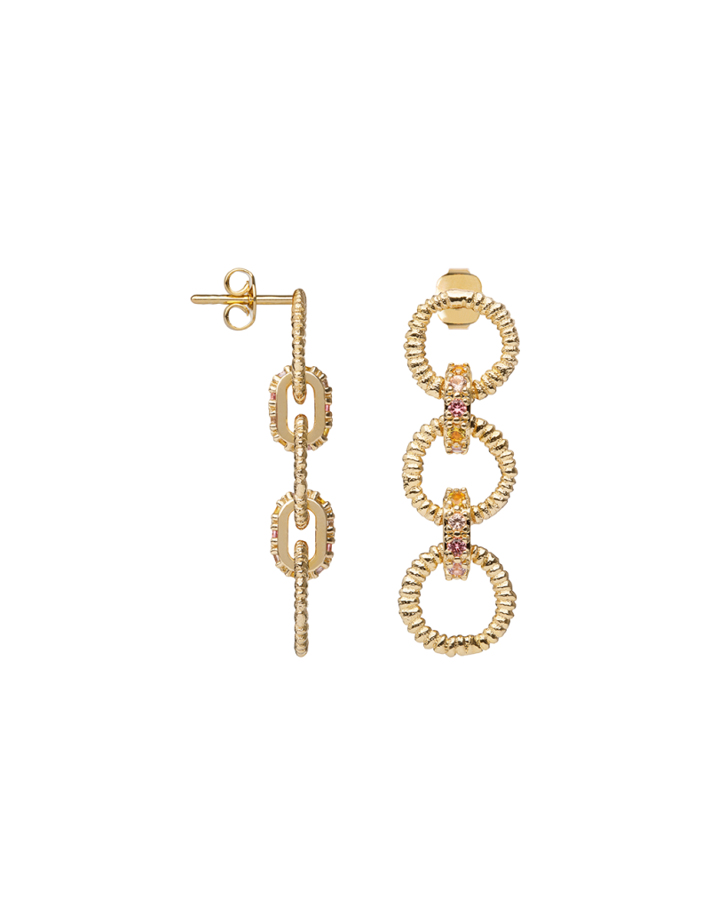 Boucles d'oreilles Plaqué or & Oz Feston Saunier