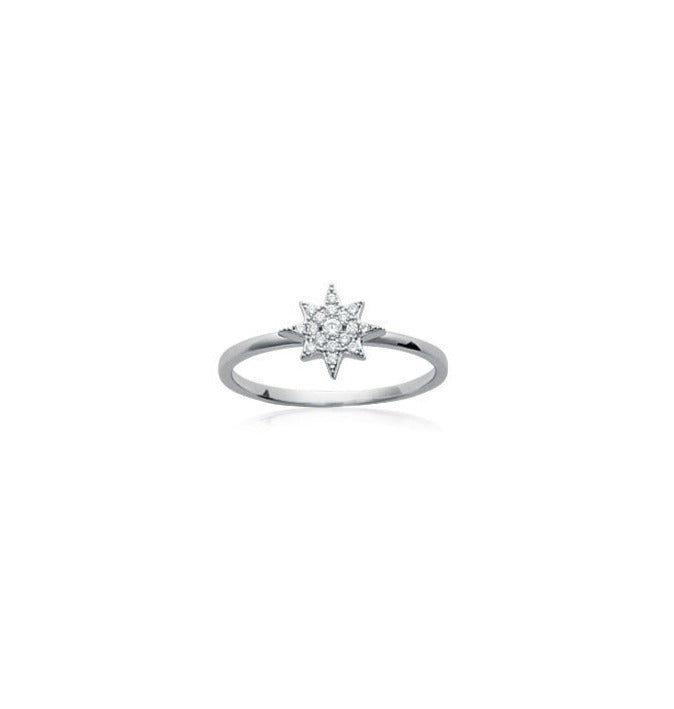 Bague Argent 925 motif étoile Hazel
