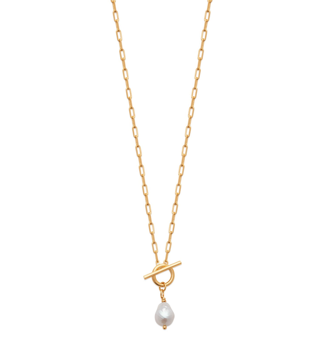 Collier Plaqué or & perle de culture Nahiti