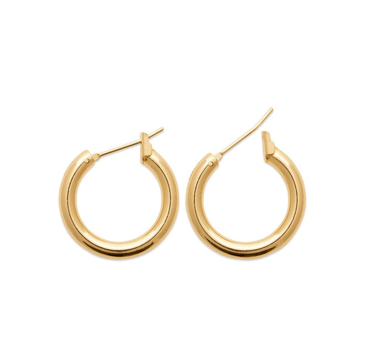 Boucles d'oreilles Plaqué or créole Louna
