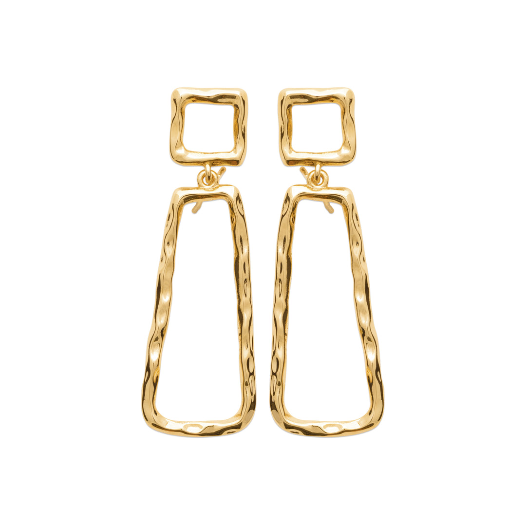 Boucles d'oreilles Plaqué or martelées Ava