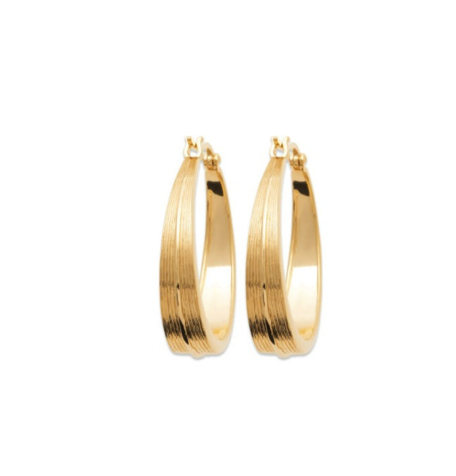 Boucles d'oreilles Plaqué or créoles Bohema