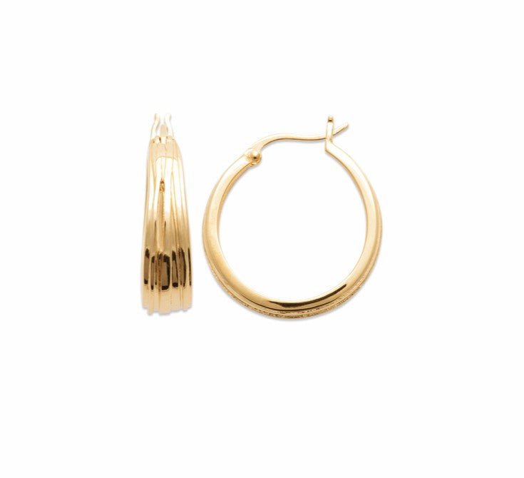 Boucles d'oreilles Plaqué Or créole Holly