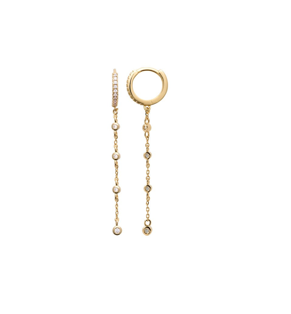 Boucles d'oreilles Plaqué Or & OZ pendante Rosana