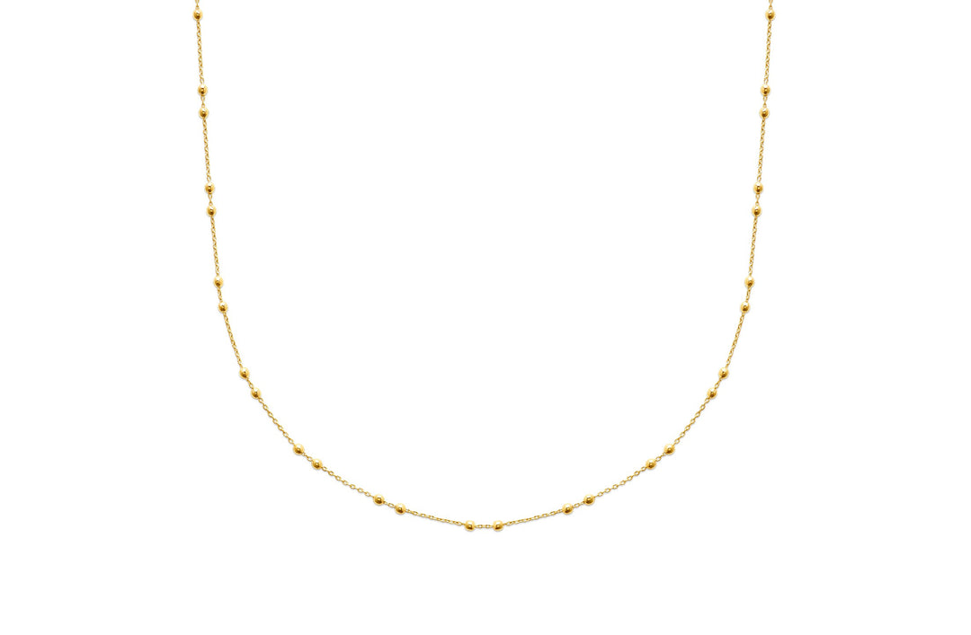 Collier Plaqué Or maille fine boule Magnolia