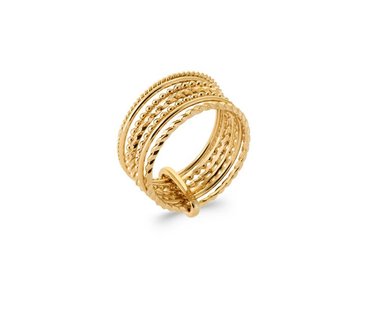 Bague Plaqué Or semainier Phoenix