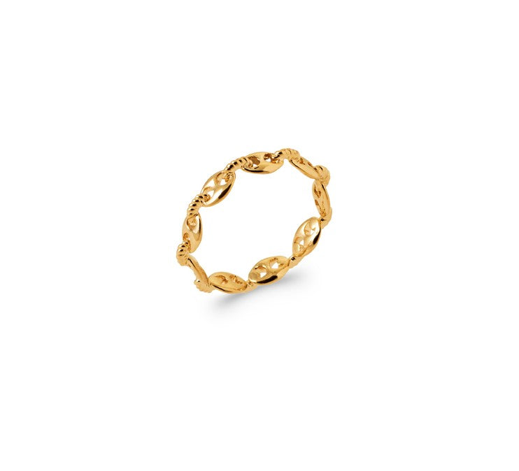 Bague Plaqué Or grains de café Alesca