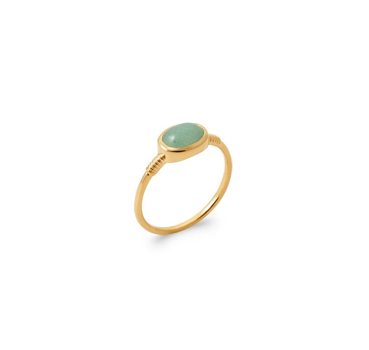 Bague Plaqué Or & Aventurine Jane