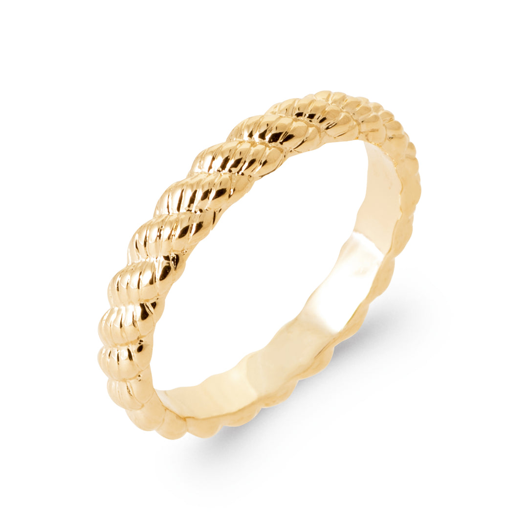 Bague Plaqué Or style torsadé Eve