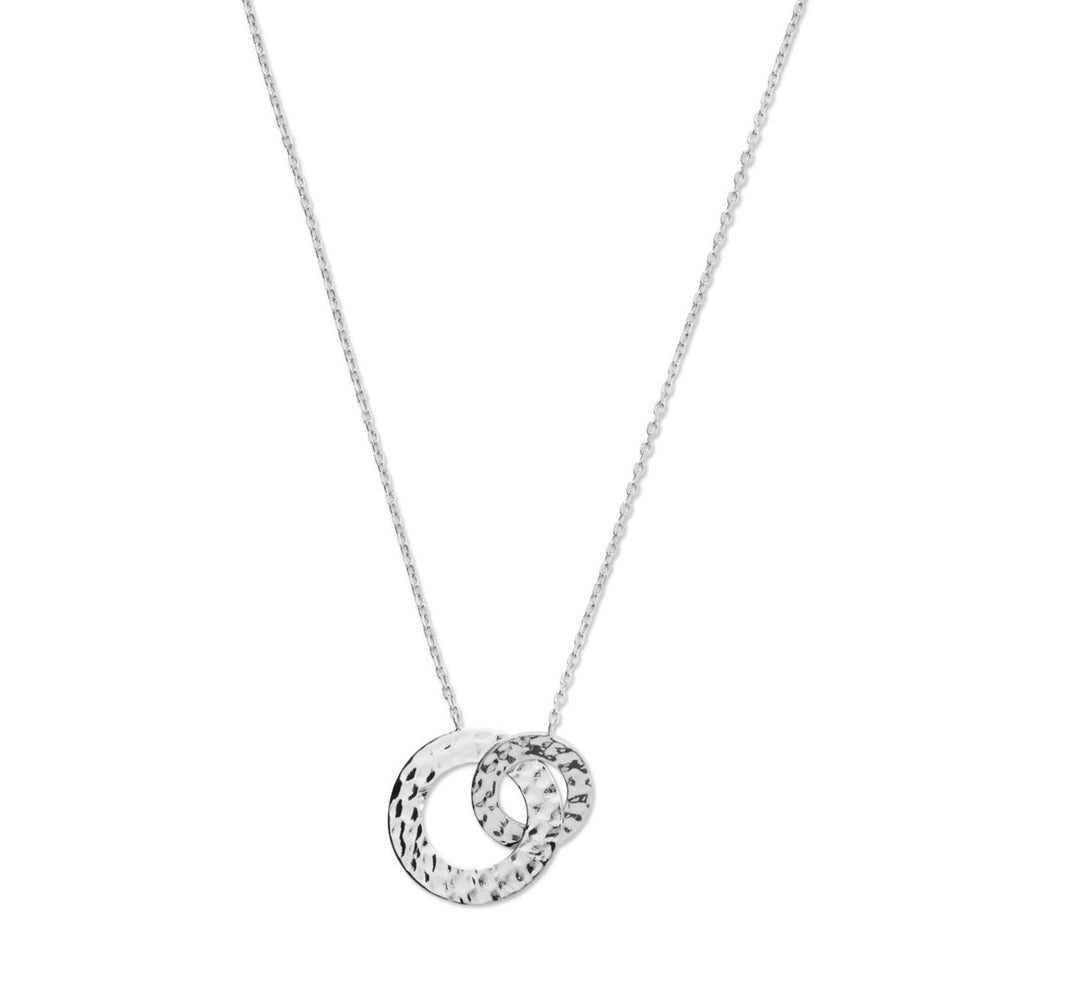 Collier Argent 925 martelés cercles entrelacés JOY