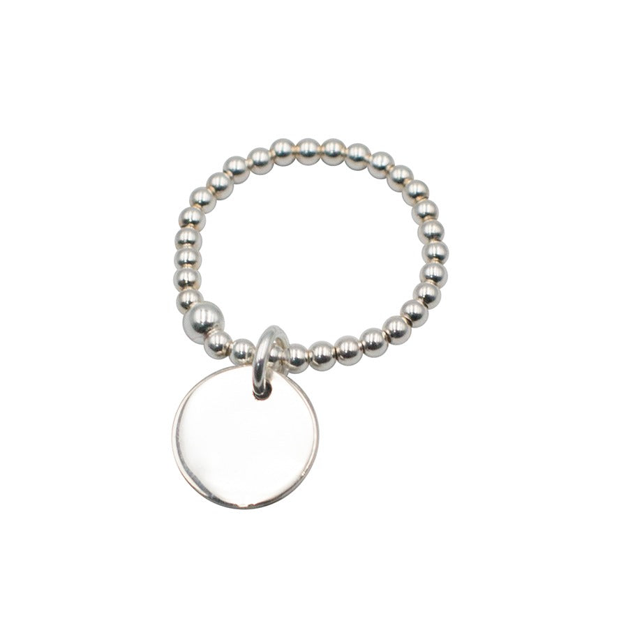 Bague Argent 925 perles avec pampille Elna
