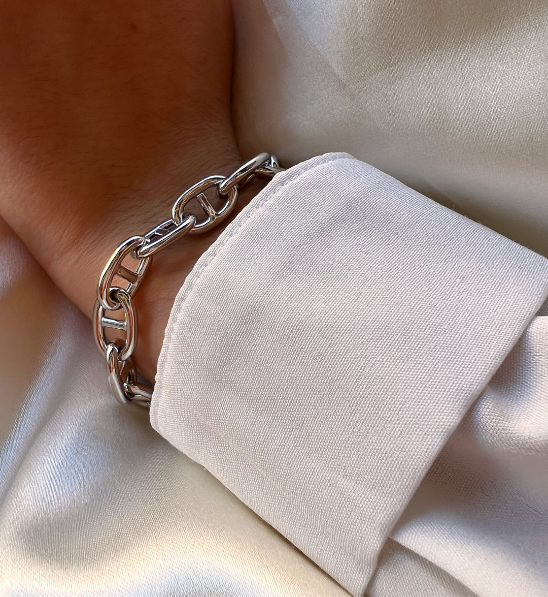 Bracelet 925 Argent maille marine Sandro