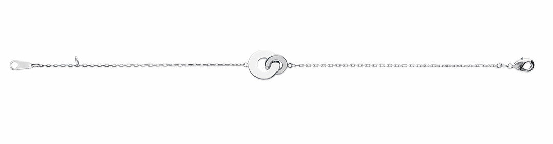 Bracelet Argent 925 cercles entrelacés Hermine