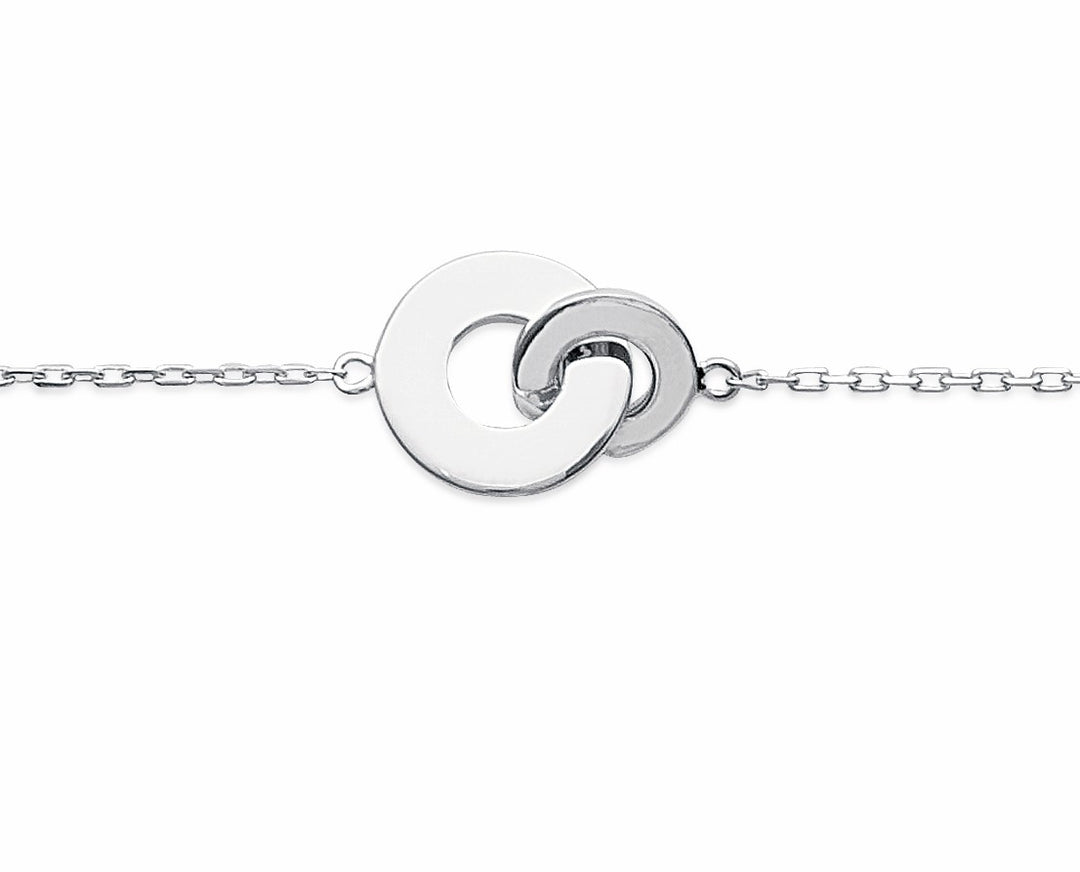 Bracelet Argent 925 cercles entrelacés Hermine