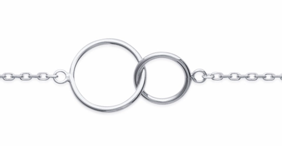 Bracelet Argent 925 cercles entrelacés Oslo