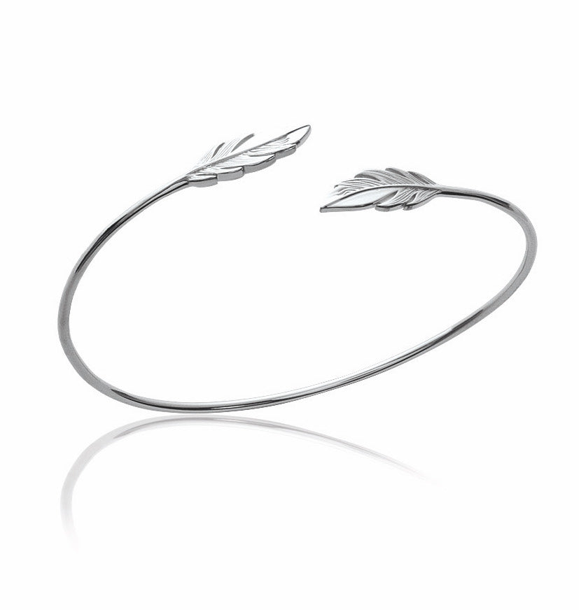 Jonc Argent 925 double plume