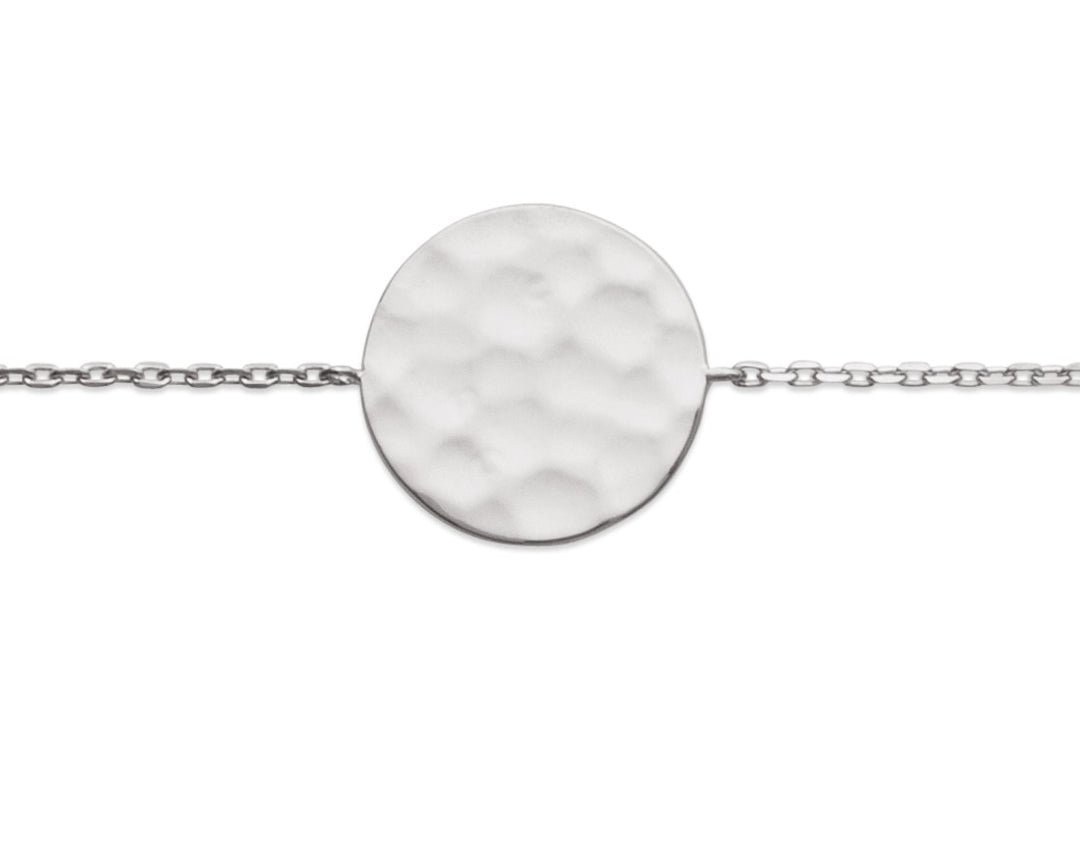 Bracelet Argent 925 pastille martelée Charlie