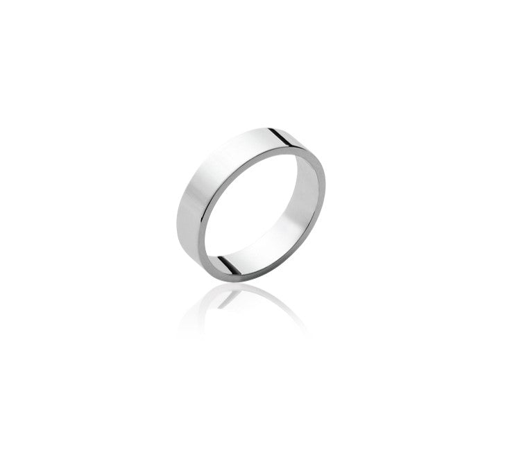 Alliance homme Argent 925 ruban plat Benoit