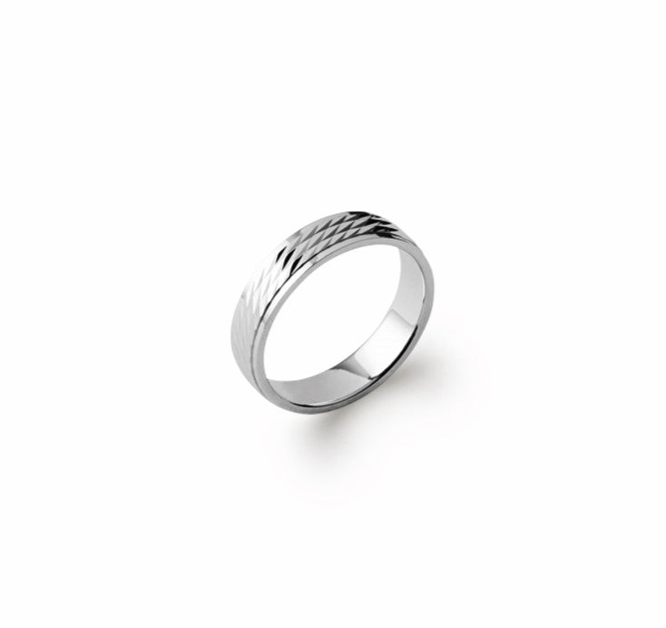 Bague homme alliance Argent 925 ruban plat Antoine