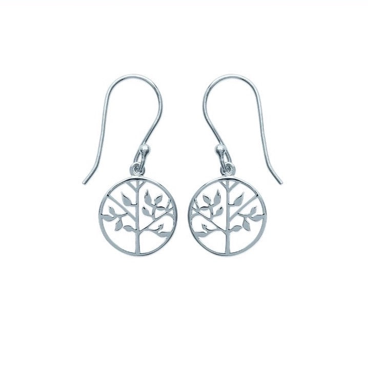 Boucles d'oreilles Argent 925 motif arbre de vie Viva