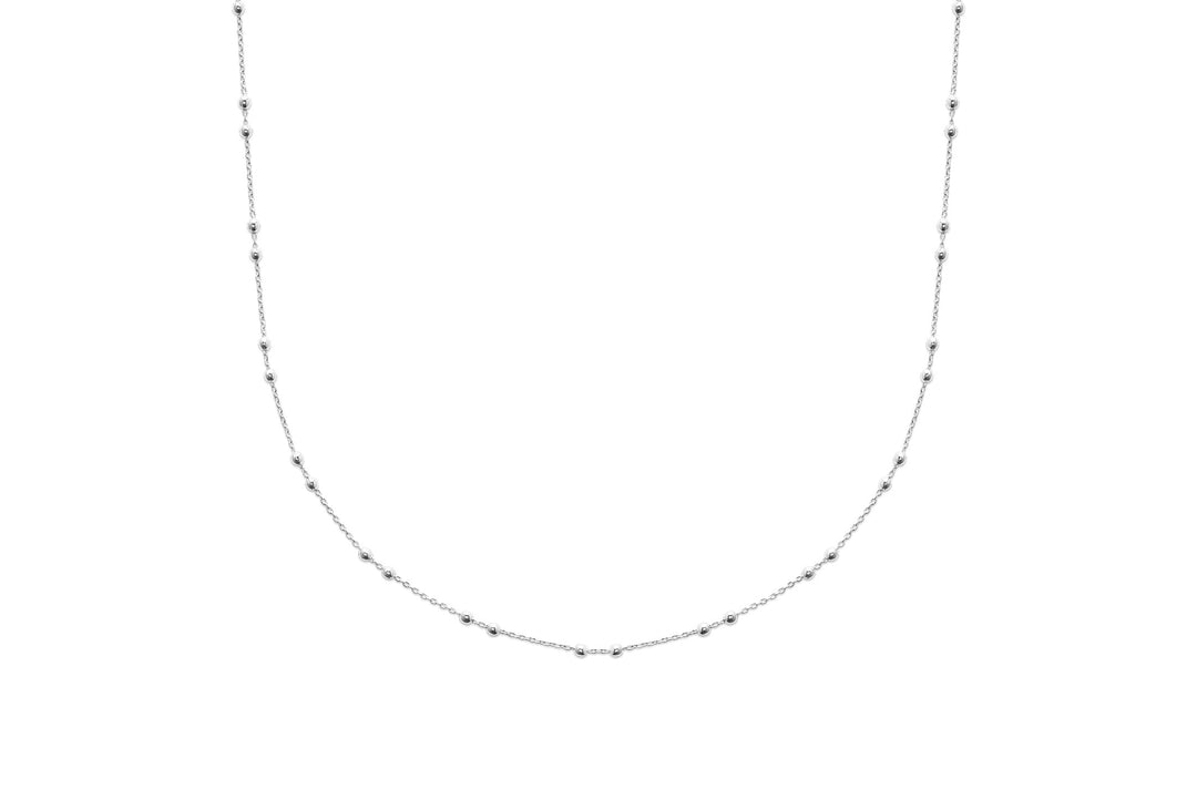 Collier Argent 925 maille fine boule Magnolia